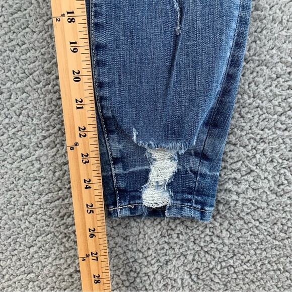 Good American Good Waist Crop Ripped With Chewed Hem Women's Jeans - Size: 0/25 - Picture 12 of 16